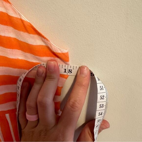 Tuckernuck Oliphant Orange White Cotton Striped Maxi Dress Large - Picture 9 of 15
